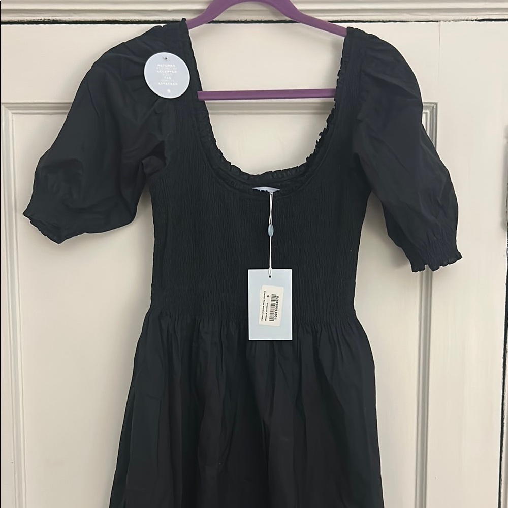 Hill House Home Louisa Nap Dress Black Size Small NWT